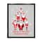 Stupell Industries Santa All Shapes & Sizes Christmas Phrase Framed Floater Canvas Wall Art